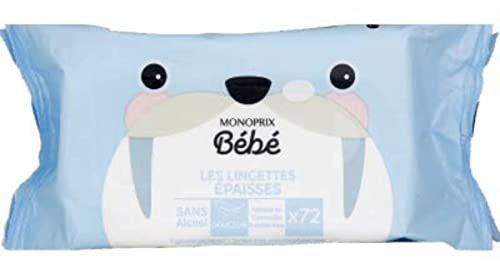 Monoprix Bébé Les Lingettes épaisses - Le paquet de 72