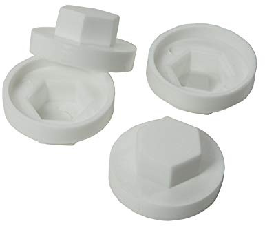 100 Abdeckkappen für Fassadenbauschrauben mit 16mm EPDM RAL 9010 reinweiß