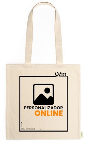 QCM Bolsa de Algodón Personalizada · Impresión directa (DTG) · sin limitación de colores · Tote Bag 240g/m² Natural