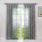 HeichkelL Voile Gardinenschal mit Schlaufen Transparent Vorhang mit Ausbrenner Design Wohnzimmer Gardine 1PC Store BxH 140x245cm Grau