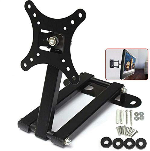 SHAFAH® Soporte de pared inclinable y giratorio para TV, se adapta a monitores LED LCD de 10, 13, 15, 17, 19, 20, 21, 22, 23, 24, 25, 26 pulgadas, capacidad de carga máxima de 22 libras, VESA 75 x 75