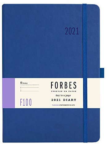 Forbes Classic 2021 A5 Tagebuch - Ein Tag pro Seite - Blau