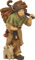 Dekop Krippenfigur Hirte mit Holz und Laterne passend für 7cm Figuren (444444635285062)
