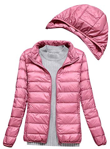 Piumino Leggero Donna Con Cappuccio Piumini Leggeri Giacca Piumino Leggeri Donna Giacconi Invernali Cappotto Piumino Trapuntato Ultraleggero Giubbotti Giubbini Giacca Primaverile Invernale Rosa L