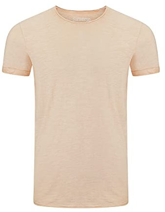 riverso Herren Basic T-Shirt RIVMatteo Rundhals Tee Regular Fit Kurzarm Einfarbig 100% Baumwolle Orange XXL, Größe:XXL, Farbe:Pastel Orange (11100)