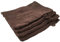 Merkanta 4er Set Waschhandschuhe Kaffeebraun 100% Baumwolle Waschlappen Größe 16x21cm Frottee kuschelweich, saugstark, voluminös - praktisch durch Schlaufe
