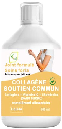 Flüssige Kollagenergänzung, schneller resorbierbares diätetisches hydrolysiertes Getränk, Stützgelenk, Knochen, Haut, Muskeln, für Frauen, Männer, geschmacksneutral 500 ml (zuckerfrei)