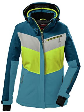Killtec Damen Ksw 253 Wmn Funktionsjacke Skijacke mit abzippbarer Kapuze und Schneefang, Türkis, 44 EU