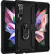 BestST Coque pour Samsung Galaxy Z Fold3 5G, étui Protection TPU/PC Souple Durable avec Support de 360° Rotation Anneau Antichoc Armor Box Coque, Noir