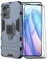 ESTH® Funda para OPPO Find X5 Lite/Reno7 5G con 2 Piezas Protector de Pantalla, Giratorio Soporte de 360°, Compatible con Soporte Magnético para Coche, Carcasa Azul