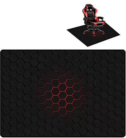 CCTSA Bodenschutzmatte Schreibtischstuhl Unterlage Bürostuhl Unterlage Rutschhemmend Bodenschutz Stuhlunterlage Gaming Teppich Stuhlmatte Fussbodenschutz für Bürostuhl,Kratzfest,rutschfest 90x120cm