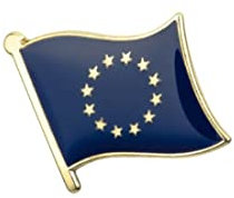 Clj Charles Le Jeune Pin's Drapeau Européen Flottant - Europe - Drapeaux - qualité de finition - Epingle - Broche - Badge - PINS EUROPE