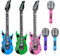 6 PCS Inflatable Musical Instruments Balloons Guitar and Microphone Party Props Blow Up Rock Star Toy Set for Adults Kids Party Favours 80s Decorations Karaoke