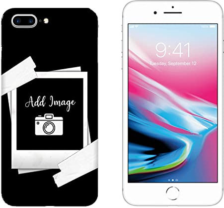 Hulle Schutz kompatibel für Apple iPhone 8 Plus Benutzerdefiniertes Foto Polaroid/Druck auch an den Seiten/Phone Hard Snap on Anti-Rutsch Anti-Scratch Shock-Resistant Protective Rigid