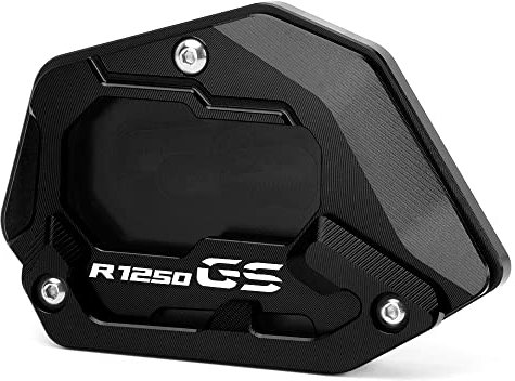 Modeer Für R1250GS Rallye HP 2018-2024 (nur für Sportfahrwerke) Motorrad CNC-Stütze Verlängerungsplatte Ständer Seitenständer Pad r 1250 gs hp Zubehör (Schwarz)