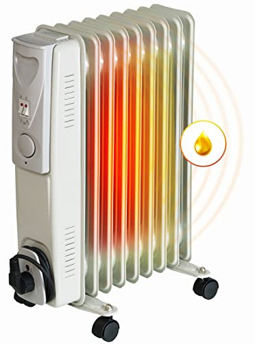 Riscaldatore ad olio elettrico 2000 W OH-09 - Radiatore elettrico a 9 lamelle