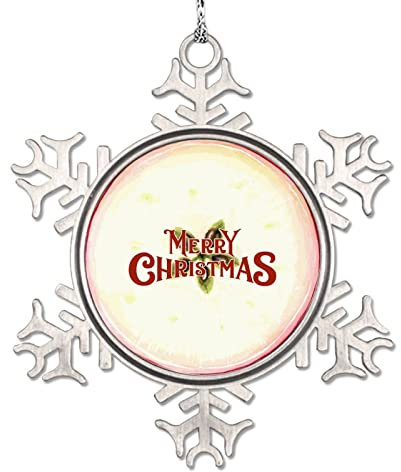 Ya Adorno de copo de nieve de pera para frutas, aperitivos, alimentos, adornos de árbol de Navidad, adornos de metal personalizados de Navidad 2022, adornos colgantes de Navidad, recuerdo de año