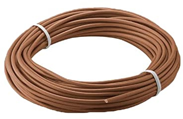 KafTon PVC Sleeving Electrical Wire Cable Earth Green and Yellow Blue Brown Black (3mm, Brown)