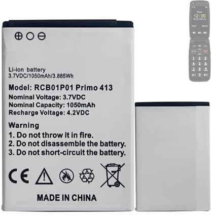 HIGHAKKU Ersatzakku Batterie kompatibel mit [Doro] Primo 406, Primo 413, Primo 414 sostituisce RCB01P01 RCB413