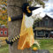Halloween Sorcière Decoration Exterieur-135CM Décor Suspendues pour Halloween La Sorcière s'écrase sur Un Arbre, Grande Sorcière Volante Décor d'halloween pour Cour, Jardin, Porche d'entrée, Porte