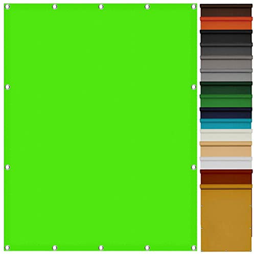 Sonnensegel Rechteckig Wasserdicht 2.5 x 4 m Sonnenschutz Netz Outdoor Schattiernetz mit Ösen und Befestigungsseile für Balkon Terrasse Garten Outdoor, Grün