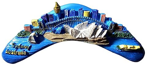 Sydney Australia Creative Boomerang Refrigerator Magnet Travel Souvenir 3D Fridge Decoration Magnetic Sticker Craft Collection