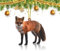 Weihnachtsbaum-Tier-Ornamente, exquisite doppelt bedruckte Acryl-Ornament für Weihnachtsbaum-Dekoration, Wohnzimmerdekoration, Auto-Rückspiegel-Anhänger, Weihnachtsbaumschmuck, Geschenk (Fuchs)