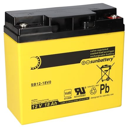 Batteria di ricambio compatibile con ABUS BT2190 12V 18Ah