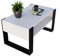 Mat-Haus Table Basse Karo 92 - Table Basse de Salon en Bois, Style rétro bohème, rectangulaire, Disponible en différentes Couleurs, Stable, de Haute qualité (Blanc - Noir)