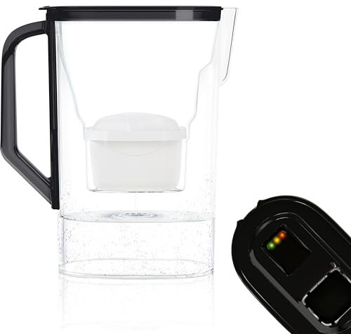 Wessper Caraffa per porta del frigorifero da 2,7 l, compatibile con Brita Maxtra, caraffa per acqua con indicatore di usura del filtro. Il set include una caraffa filtro dell'acqua e un filtro