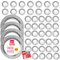 SOL 48pk Silver Paper Plates 9 Party Plates for All Occasions - Durable and Disposable for Weddings, Birthdays, Picnics, and Afternoon Teas - Sturdy for Food, Matches Decor, Perfect for Kids Crafts