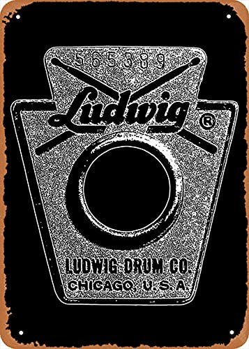 Metall-Musikposter – Trommeln, Musik, Ludwig Snare Drums – 20,3 x 30,5 cm Blechschilder, Plakette, Bar, Pub, Vintage-Stil, Wanddekoration