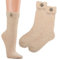 krautwear Herren Damen Kinder Trachtensocken Im Landhaus-Stil Mit Edelweiß-Pin Mit Leinen Beige (43-46)