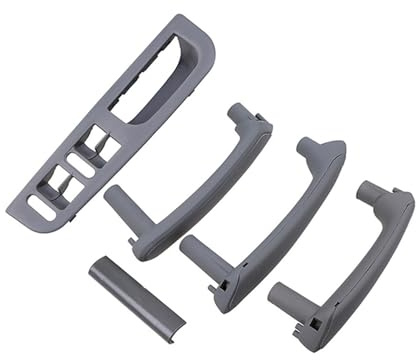 Okiyakusama 3B1867171E - Manijas interiores de puerta, piezas de automóvil, bisel de panel de interruptor de ventana para Passat B5.5, color gris