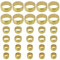 SG Store 30 Pièces Raccords de Virole de Compression en Laiton pour Tuyau en Cuivre - Olives et Manchons 8mm 10mm 16mm ID