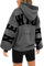 Generisch Hoodie Damen Pullover Oversize Modische Hoodies & Sweatshirts Backprint New York U.S.A Kapuzenpullover mit Kapuze Bedrucken Kapuzenpulli Kuschel Tops Weich Sweatjacke Langarmshirt