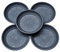 teramico Lot de 5 soucoupes de Pot de Fleurs résistantes aux intempéries en Plastique Italien pour Balcon, terrasse et Jardin en Terre Cuite, Anthracite, Taupe (Anthracite, 30 cm)