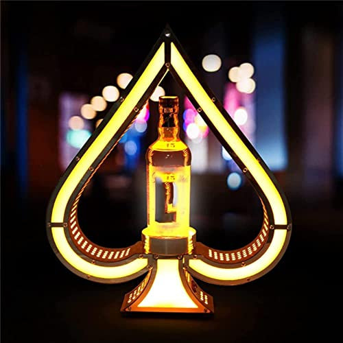 LWDXMYKW Présentoir à Bouteilles de Champagne avec éclairage LED - Présentoir VIP Ace of Spades pour Bar/hôtel/discothèque/événements privés - Feux de Bengale et présentoirs Inclus