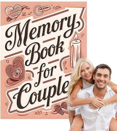 Couple Scrapbook, Album für Paare | Paar Fotoalbum | Adventure Notebook Sinnvolles Design 58 Seiten für die Erinnerung an den Ruhestand der Reisehochzeit