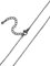 Suplight Schwarzes Halsband Damen 1,4mm dünne Kette ohne Anhänger Gliederkette Edelstahl Choker Wasserfest Collier 53cm lang Halsreif O kette Geschenk für Valentinstag