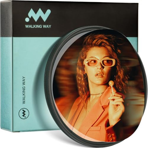 Walking Way 49mm Doppelter Stretch-Effekt Prismafilter | K9 Optikglas 360° drehbar doppelseitig Geistereffekt Bewegungsunschärfe inkl. Tasche