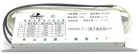 Ballasts électroniques universels dédiés au Tube H, 1 pièce, 24W 36W 40W 55W, redresseur de lampe fluorescente AC220V, 1 sortie 2G11(36-55W Universal)
