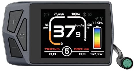 QUXVUIS Bluetooth 1 Fahrradtacho mit mehrsprachiger Unterstützung für genaue Fahrraddaten Geschwindigkeitsanzeige ABS Tachometer für Fahrräder