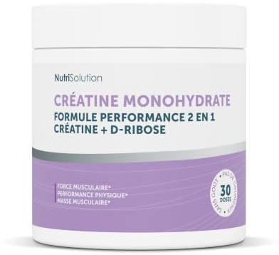 NutriSolution Créatine + D-Ribose pour Femmes 50+ | Préserve la Masse Musculaire, Soutient l'Énergie Quotidienne | 3000mg Créatine, 1750mg D-Ribose Par Portion