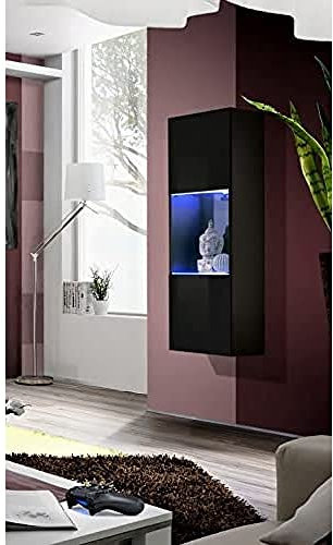 ASM Vitrine aus Glas, zum Aufhängen, Schwarz