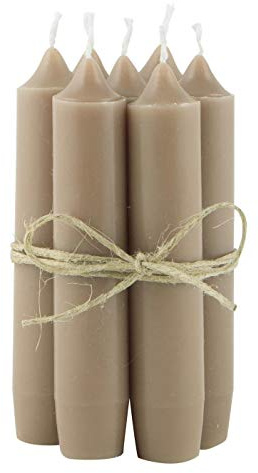 IB Laursen - Stabkerze - klein - Milky Brown/Hellbraun - 2,2 x 11 cm - 1 Stück