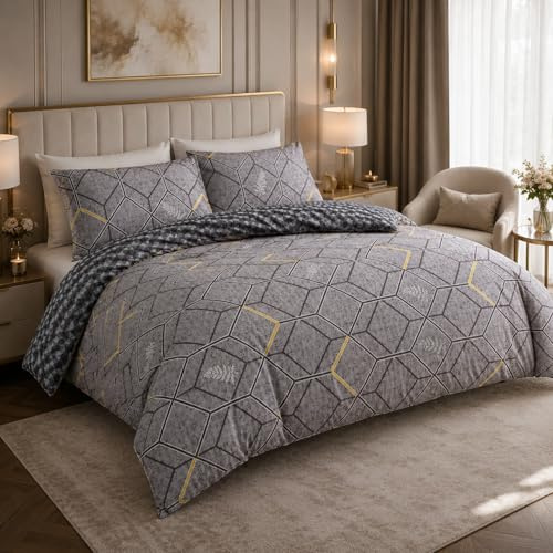 Lazzaro Double Duvet Set Premium Brushed Microfiber Duvet Cover Double Ultrasoft Hypoallergenic Duvet Double Cover Set Non Iron Luxury Quilt Cover Bedding Set With Zipper Closure