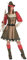 Lady Marian Robin Hood Kostüm für Damen - Grün Rot - Gr. 36/38