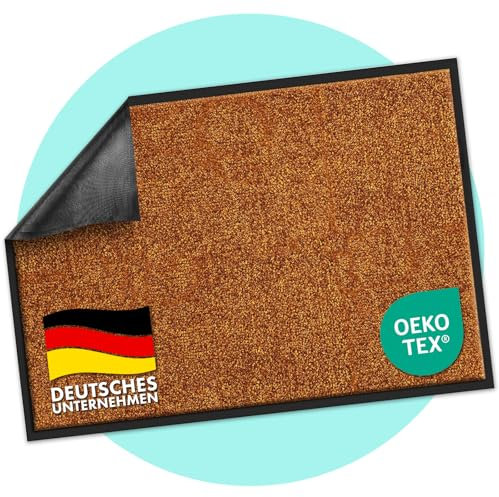 Schmutzfangmatte Rhine, Fußmatte, Türmatte für Eingangsbereich, Fußabtreter, Türvorleger, Sauberlaufmatte (200x300 cm, Braun)