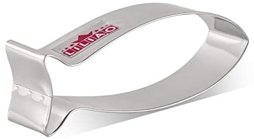 LILAO Fish Cookie Cutter for Christian Baptism - 4.1 x 1.6 inches - Stainless Steel